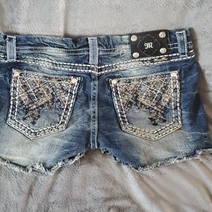 Miss Me distress Bling Shorts